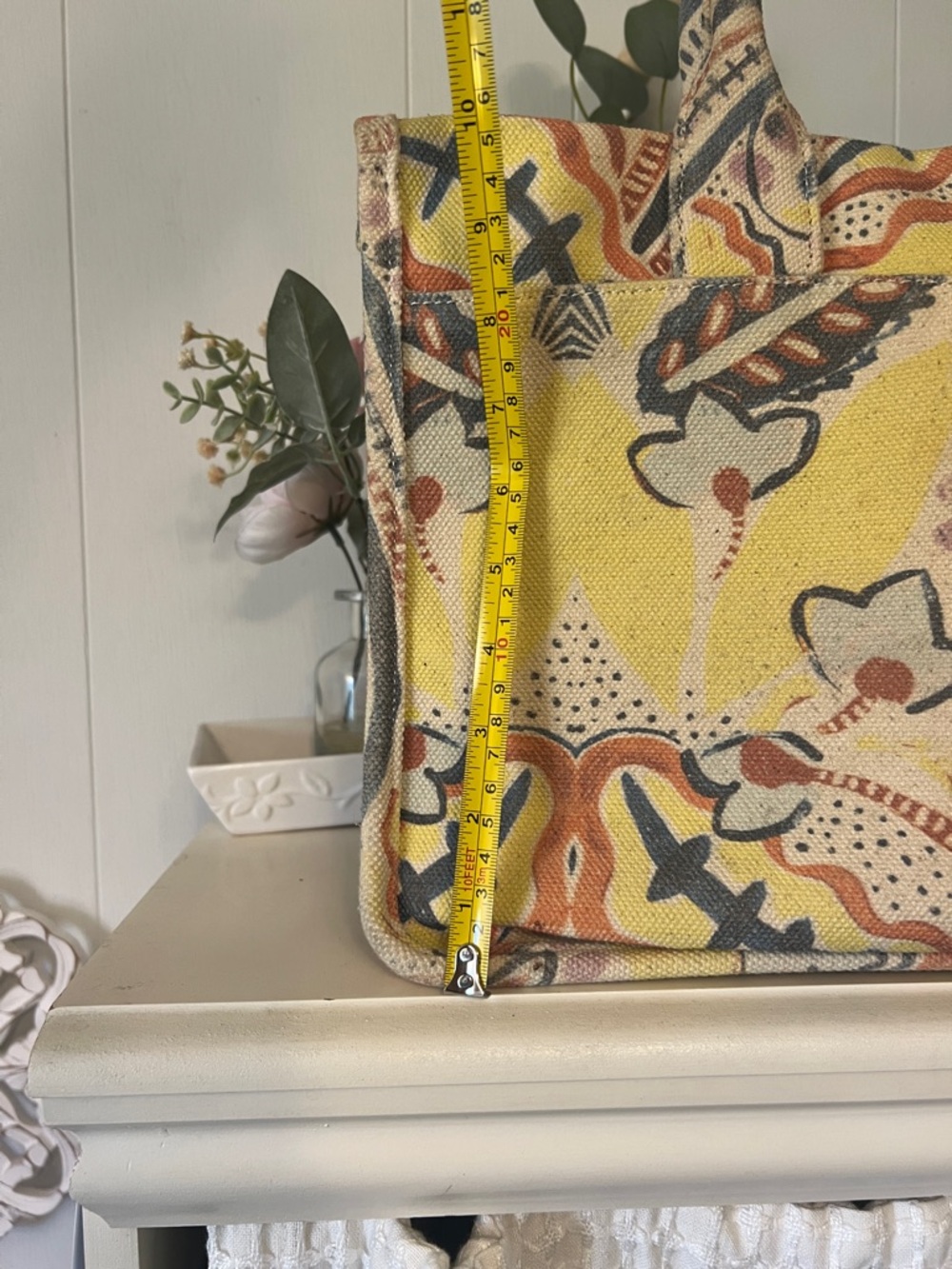 Vince Camuto Yellow Floral Canvas Tote - Picture 10 of 10